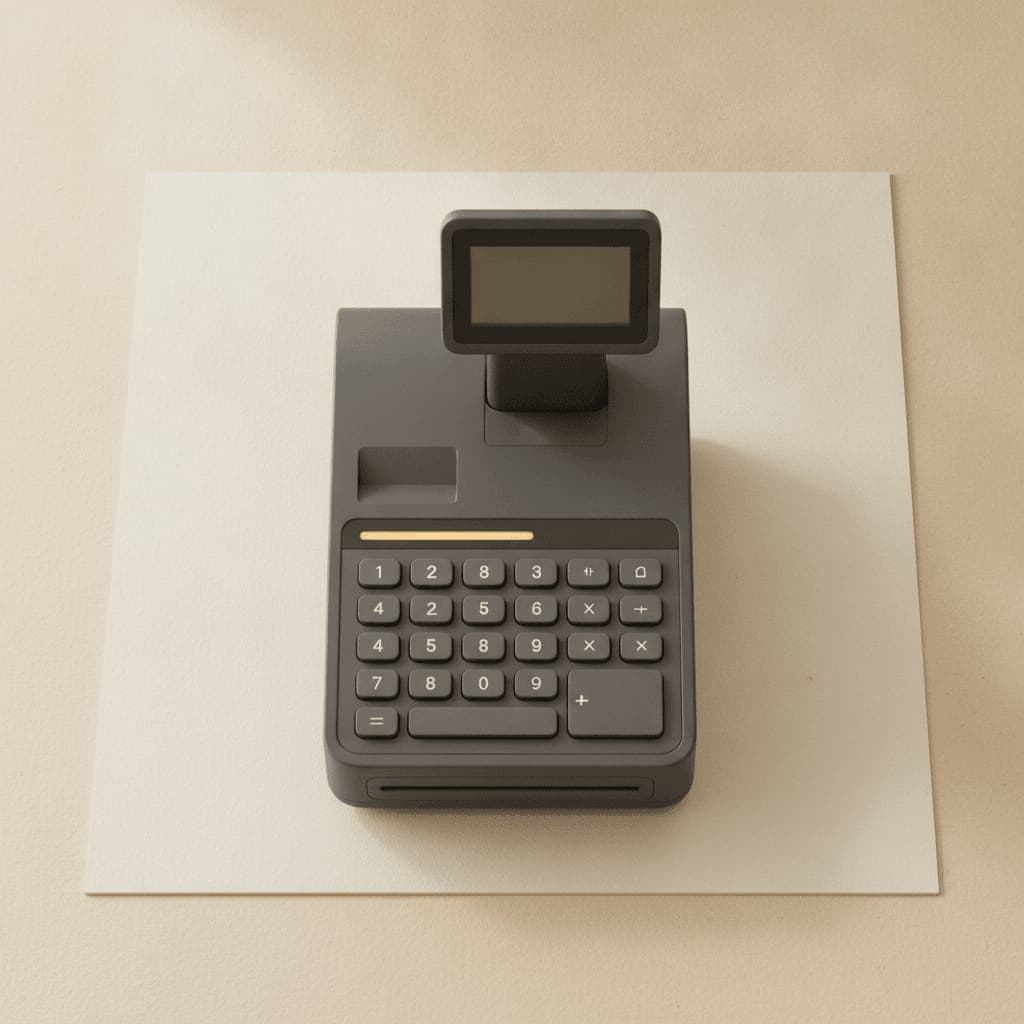 Kompakte Registrierkasse für den Ladentisch